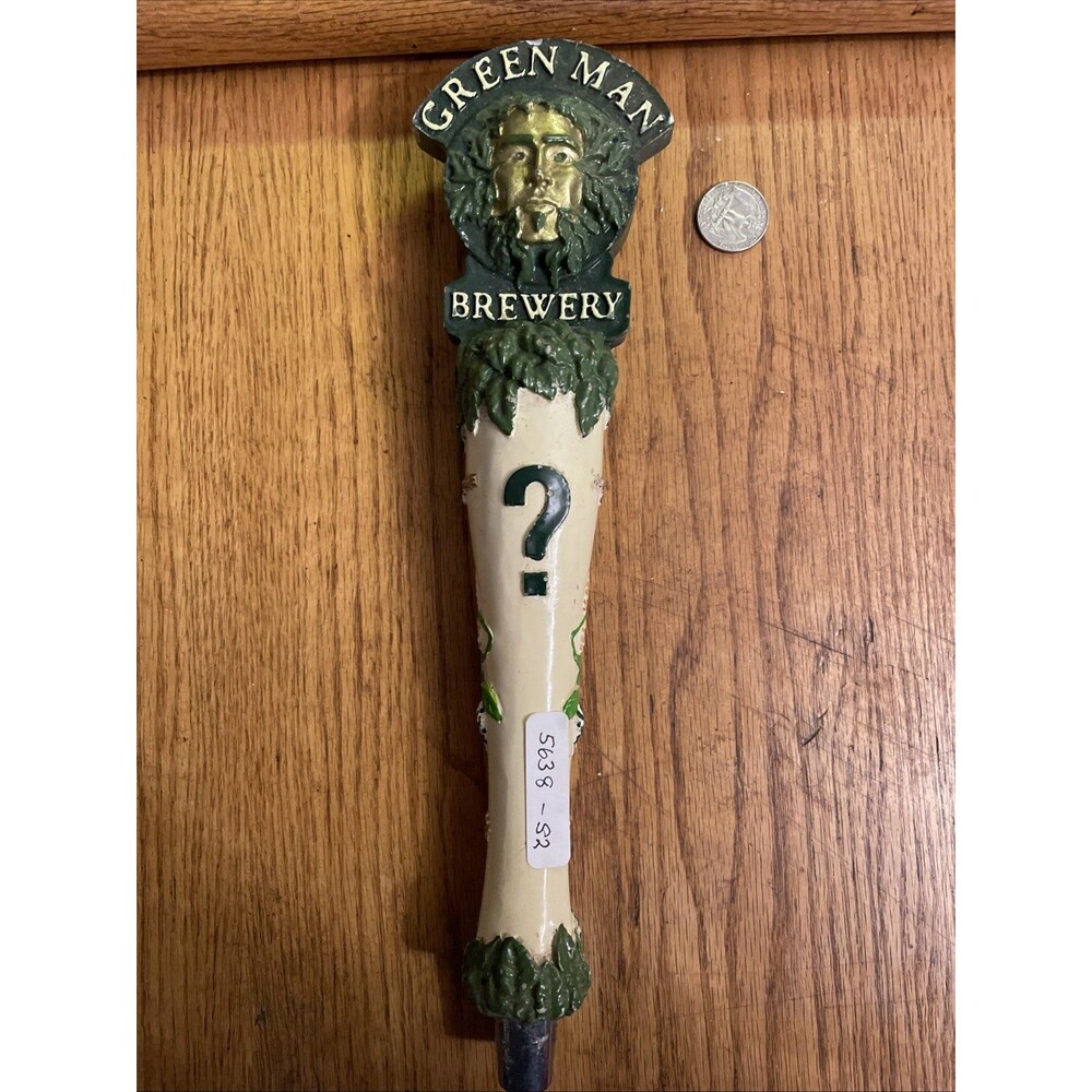 Green Man Brewing - Ashville NC Ceramic  Beer Tap Handle - 12" "?"